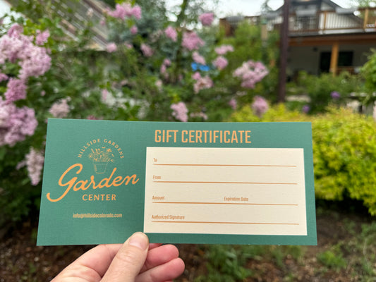 Hillside Garden Center Gift Cards